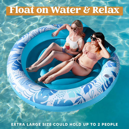Inflatable Tanning Pool Lounger Float for Adults